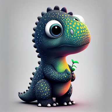 baby black fat dinosaurus with a fat belly, big sparkling eyes (complete shape, not cut), on a white background, hand draw Illustration clipart, 4K, extremely detailed, detail to every pixel