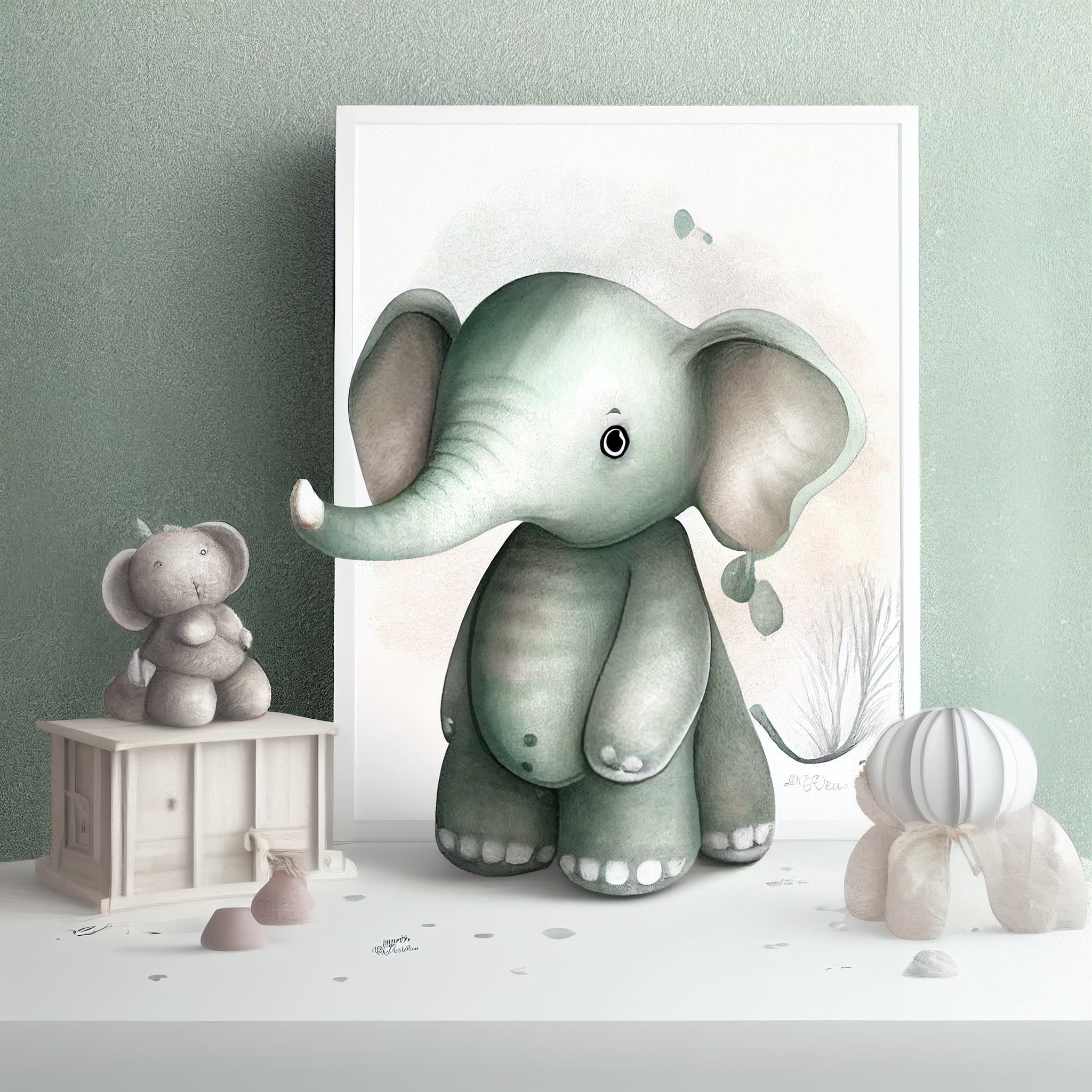 green elephant cliparts
