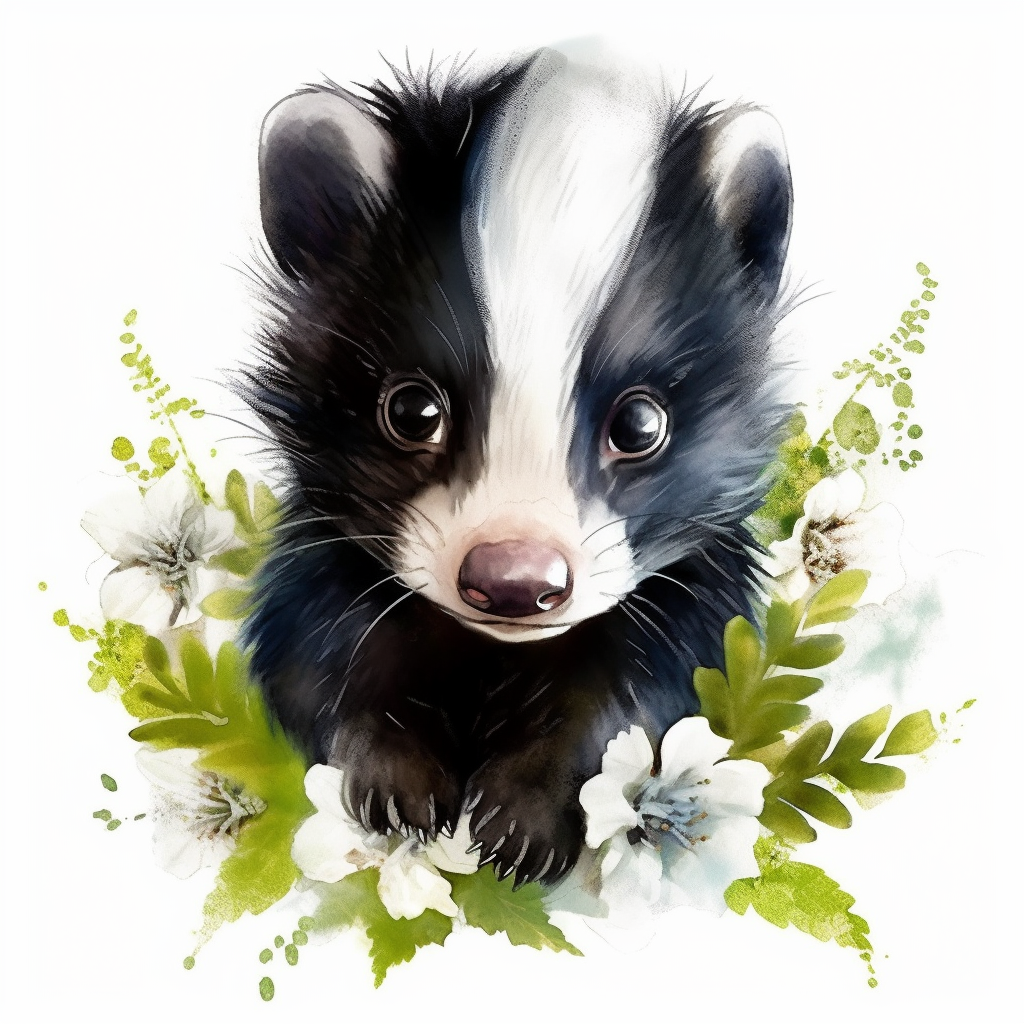 baby skunk cliparts