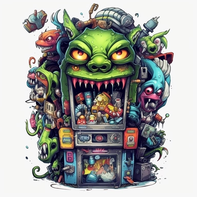 Monster Arcade Recreational Store, transparent clipart graphic