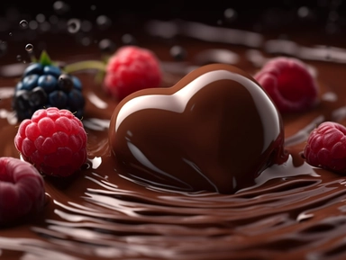 a lot of berries and fruits gently sink into liquid flowing chocolate, raspberries, blueberries, mint, photo clipart, background, delicious, studio photographic light, many complex details, harmonious composition, volumetric lighting, professional luxury food photographer, photography lighting + f2.8 80mm lens, a lot of intricate details, canon, sharp focus, ureal photo realistic, hyperrealism, copy space