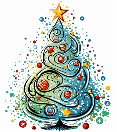 a christmas clip art free download 4 royalty free clipart, in the style of eye-catching, glorious, gond art