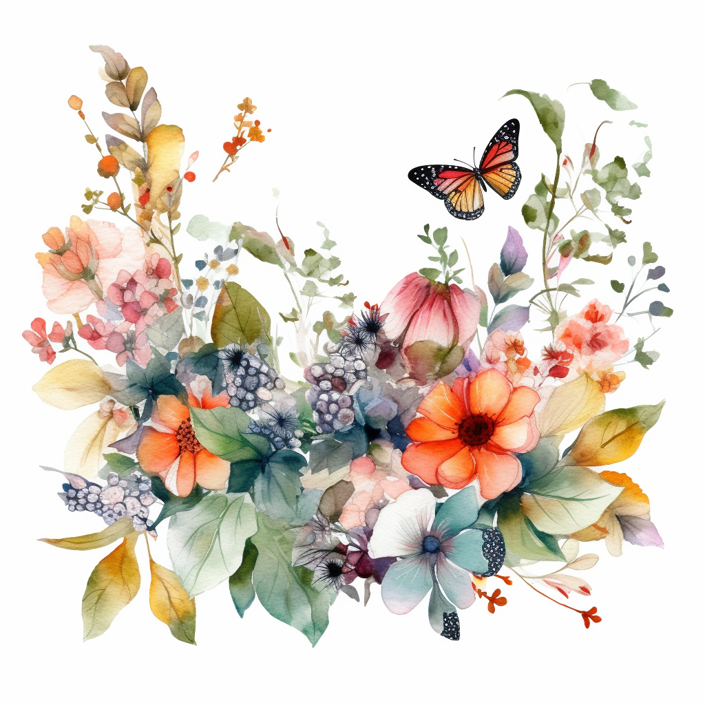 butterfly clip art black and white