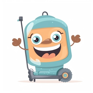 happy cute Carpet Cleaner face, cartoon, clipart, mascot, isolated on white background