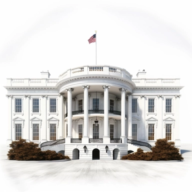 clipart White House , America , interior design , photo realistic, white background