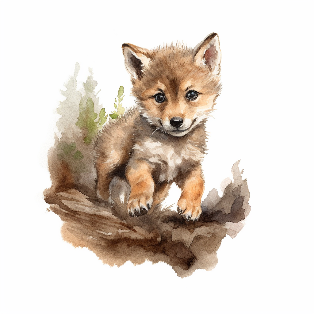 animated wolf clipart