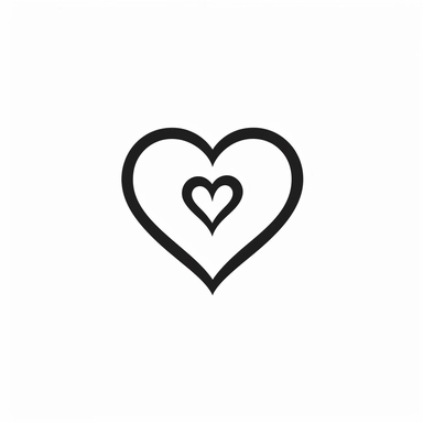 a black and white image of a heart