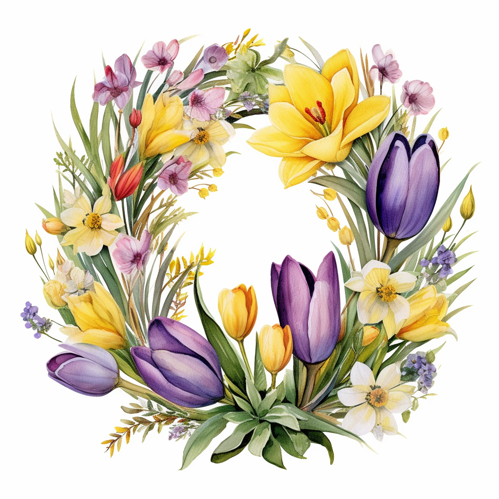 crocus flower cliparts