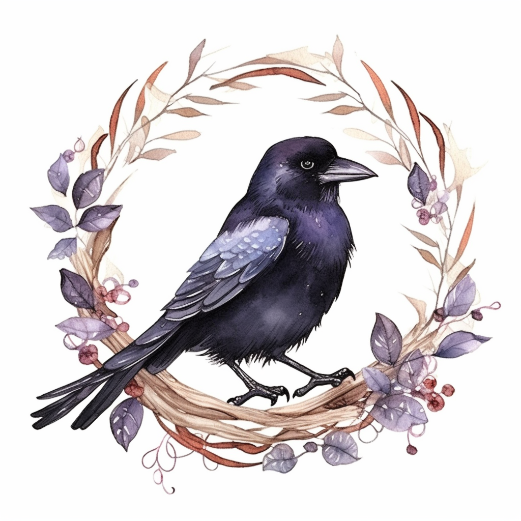 cute raven cliparts