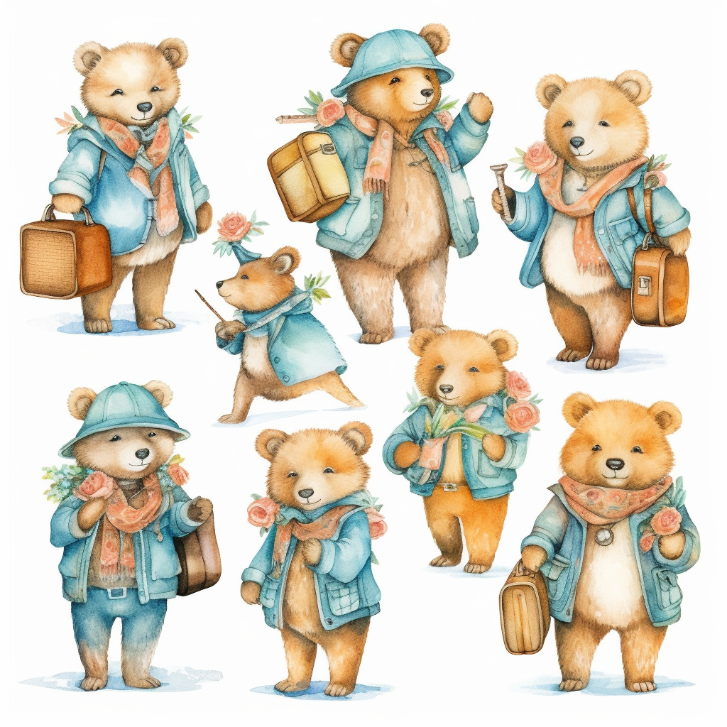 orange bear cliparts