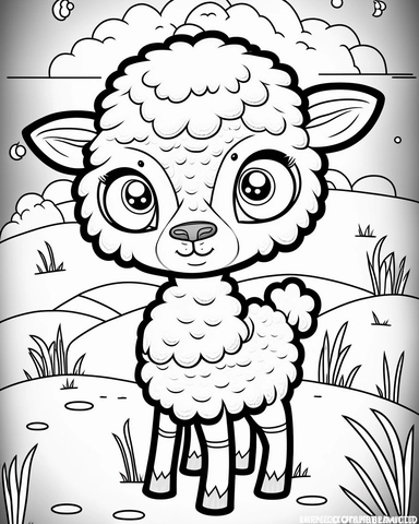 cute sheep in pasture for children’s coloring book, cartoon style, thick lines, no shading assasinmonkey, duplicate faces, blurry, drawing, cartoon, illustration, painting, concept art, cgi, unreal, anime, black&white, b&w, picture frame, deformed, bad anatomy, disfigured, poorly drawn face, mutation, mutated, extra limb, poorly drawn hands, done by bad-artist, ugly, dazed, 3D render, 3D game, 3D game scene, 3D character, mosaic, painting, digital art, anime, doll, toy, photoshop, video game, su