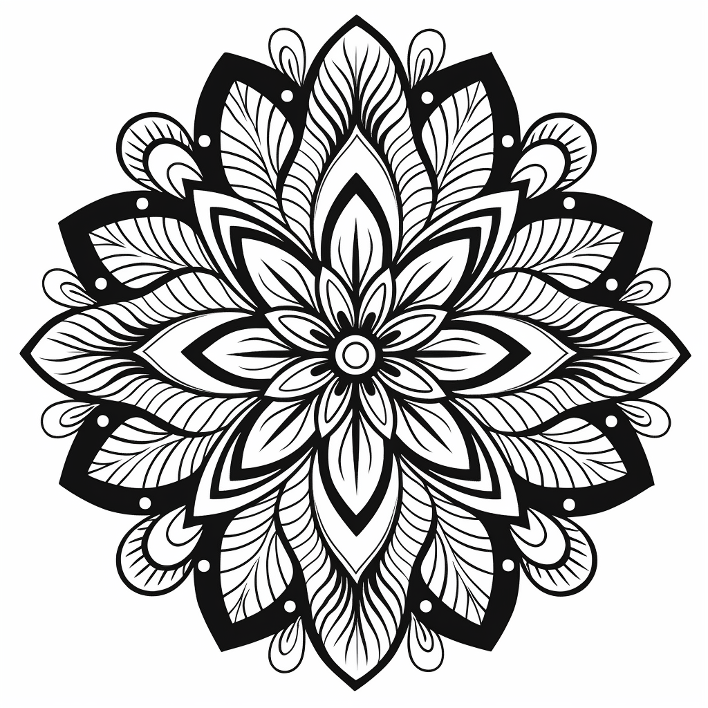 black mandala cliparts