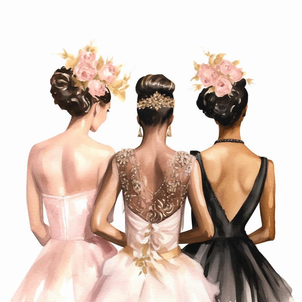 bridesmaid dress cliparts