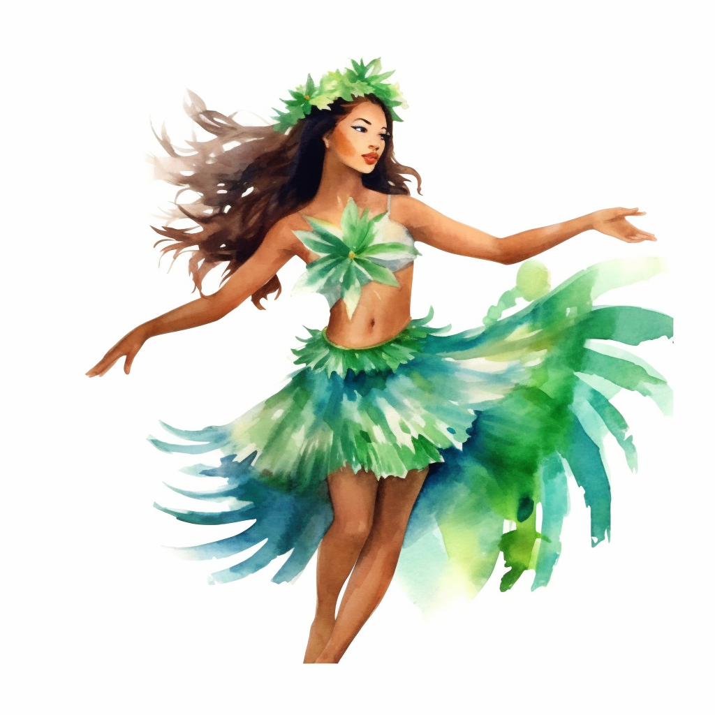 hula girl clipart