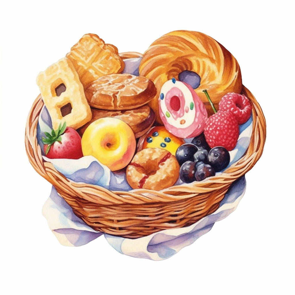 fruit basket clipart