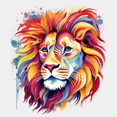 vector art, logo design, male lion drawing, male lion clipart, transparent background, 4k quality, flawless drawing jaguar, Alebrije, abstract, Illustrators, by Sabbas Apterus , no writing