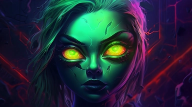 webp, oil painting, glowing eyes, clipart, Halloween, glow in the dark, neon, uhd, vivid, colorful, highly detailed,