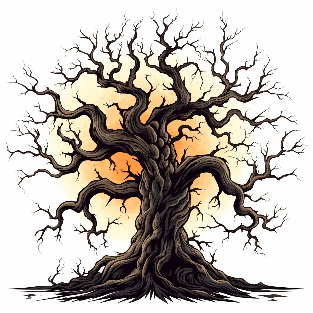 halloween trees cliparts