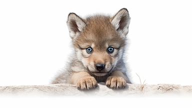 beatrix potter style clipart happy cute baby wolf photo-realistic, ultra sharp, simplicity, higher coherence, minimalism, ultra detailed, hyper realistic details, beautiful, modern, OC rendered, 32k uhd , insane details, intricate details, Photoshoot, Depth of Field, captured with Phase One XF IQ4 camera , 200 Mega Pixel lens,