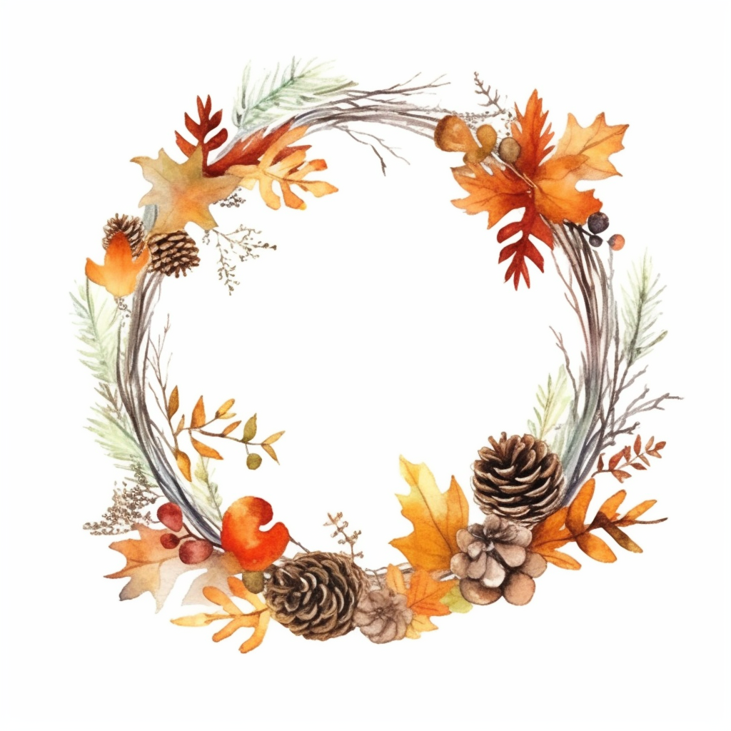fall wreaths cliparts