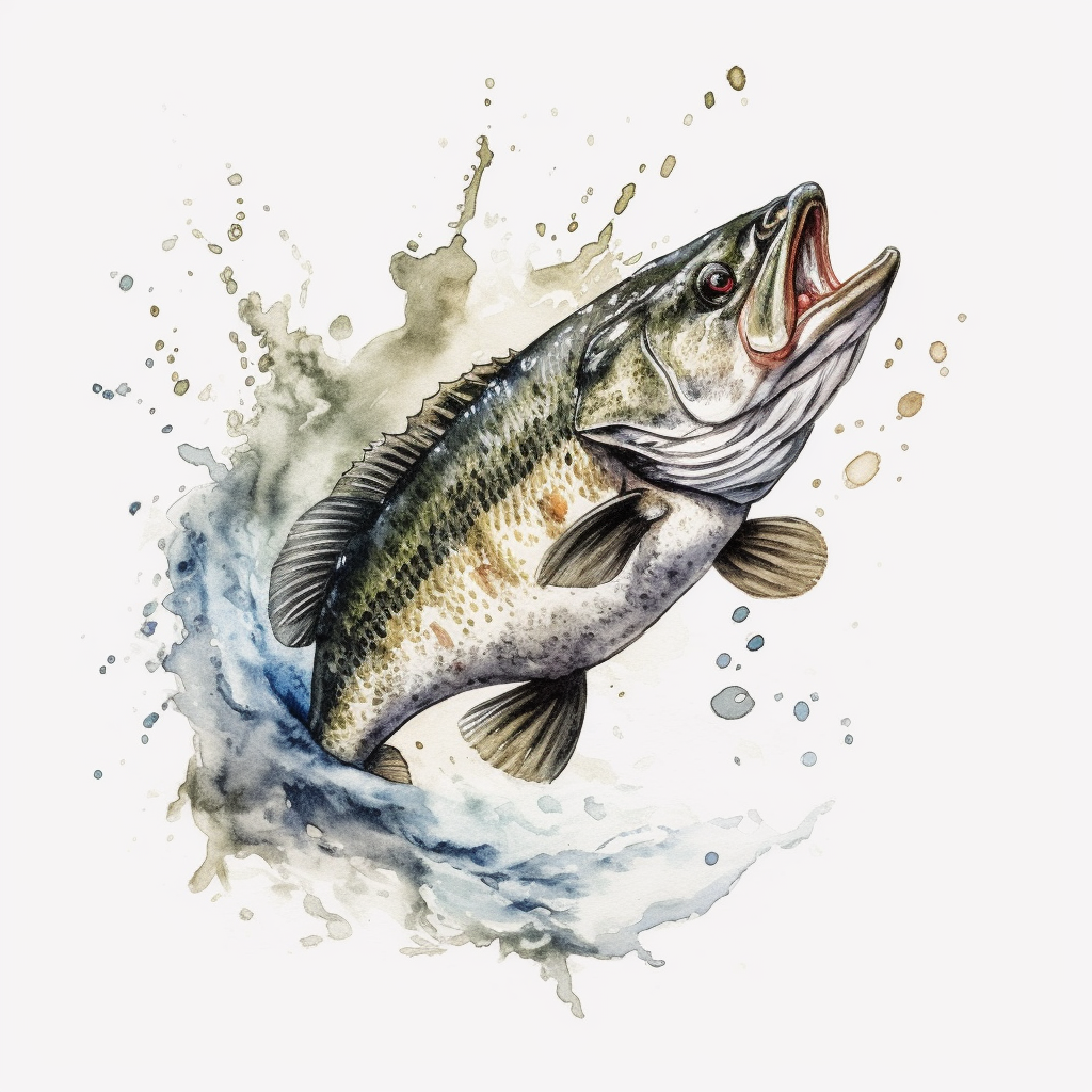 Bass Fishing Sublimation Clipart Graphic by Little Lady Design