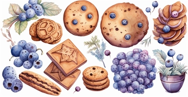 Abandoned cookies, ornamental watercolour clipart, I can't believe how beautiful this is