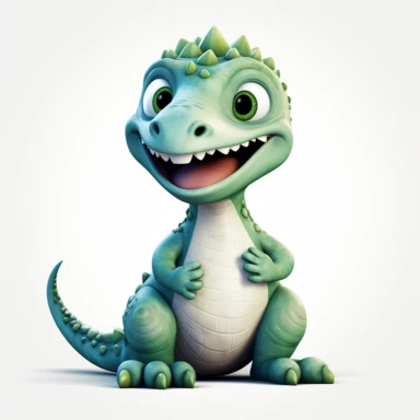 clipart, cartoon Plateosaurus, in the style of imax, playful and lighthearted compositions, childlike innocence and charm, uhd image, realistic and hyper-detailed renderings, movie still, utilizes, white background