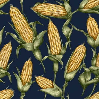 seamless, vintage corn, clipart, non-overlapping,