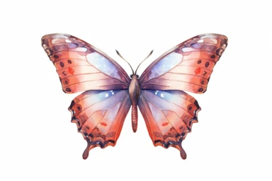 Watercolor, California sister butterfly, clipart, hd, on a white background, spaced out