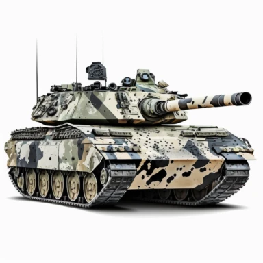 German leopard 2 tank clipart white baground facing in right direction