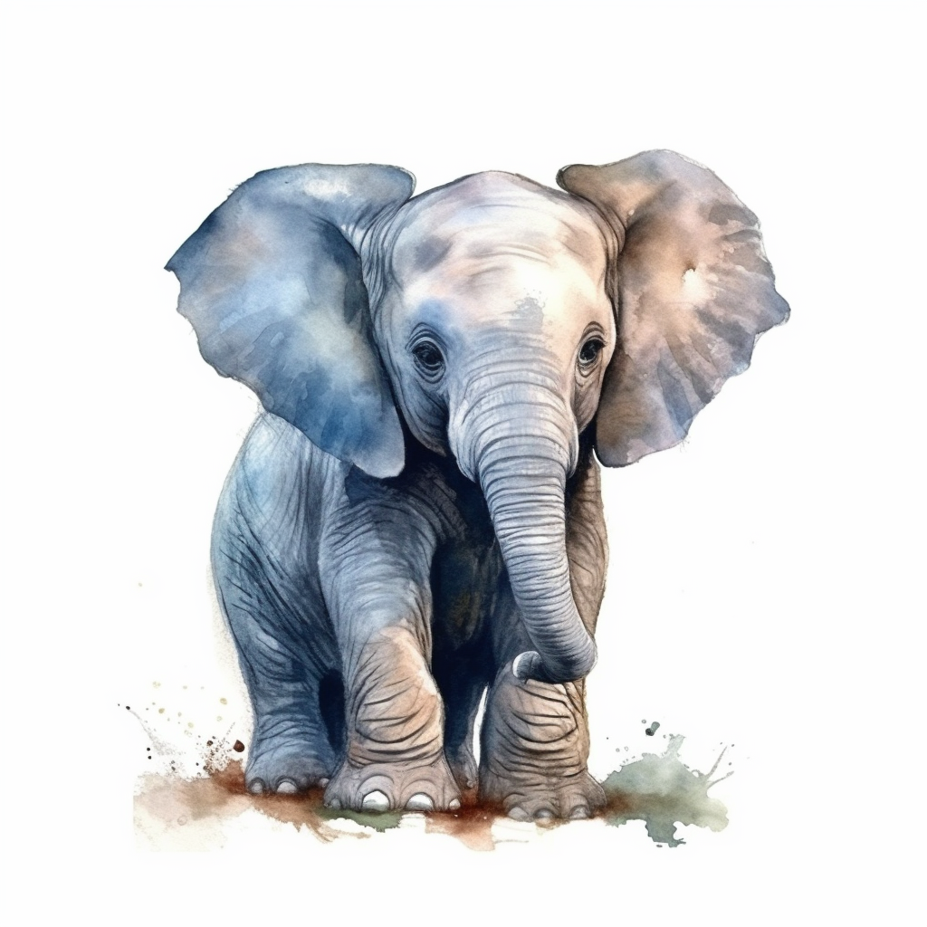 baby elephant clipart