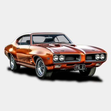 1969 Pontiac GTO Judge, clipart, high resolution, realistic