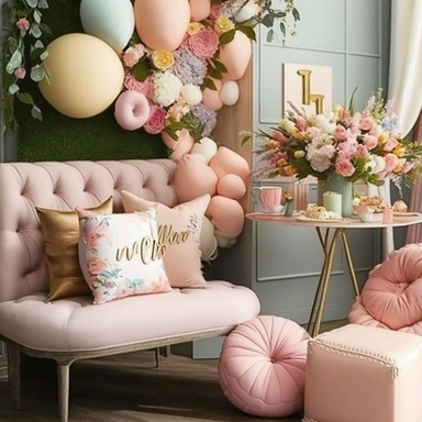 Mother's Day decoration: Set up some Mother's Day-themed decorations in the live broadcast room, such as balloons, bouquets, Mother's Day greeting cards, etc., so that the audience can feel warm and caring. Soft furnishing collocation: Use elegant and soft colors for soft furnishing collocation, such as pink, off-white, light yellow, etc. At the same time, choose some high-end and comfortable furniture and decorations, such as plush carpets, sofas, pillows, etc., to create a warm and elegant spa