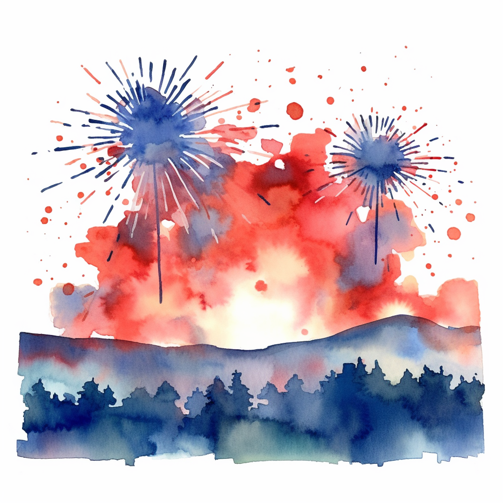 4th of july fireworks clipart