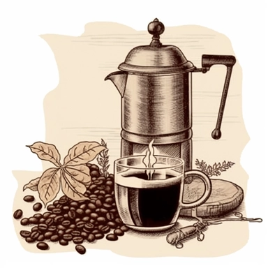 espresso coffee clipart vintage