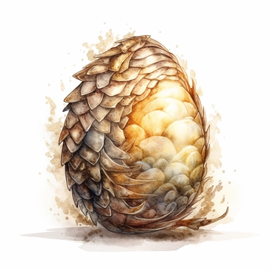 golden dragon egg, clipart, watercolor sketch, single design, separate, Rich, highly detailed, white background, 8k