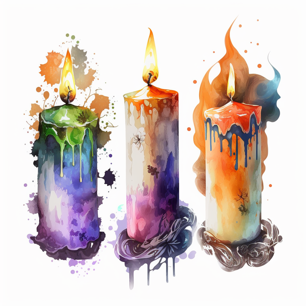 halloween candles cliparts
