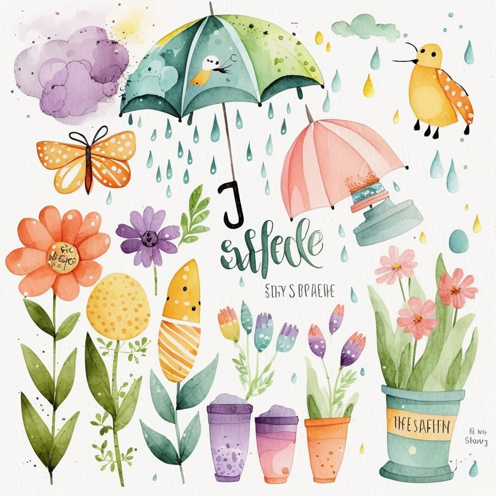 bird umbrella cliparts