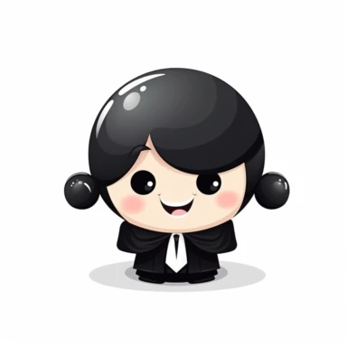 happy cute Judge face, cartoon, clipart, mascot, isolated on white background