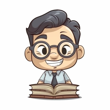happy cute Lecturer face, cartoon, clipart, mascot, isolated on white background