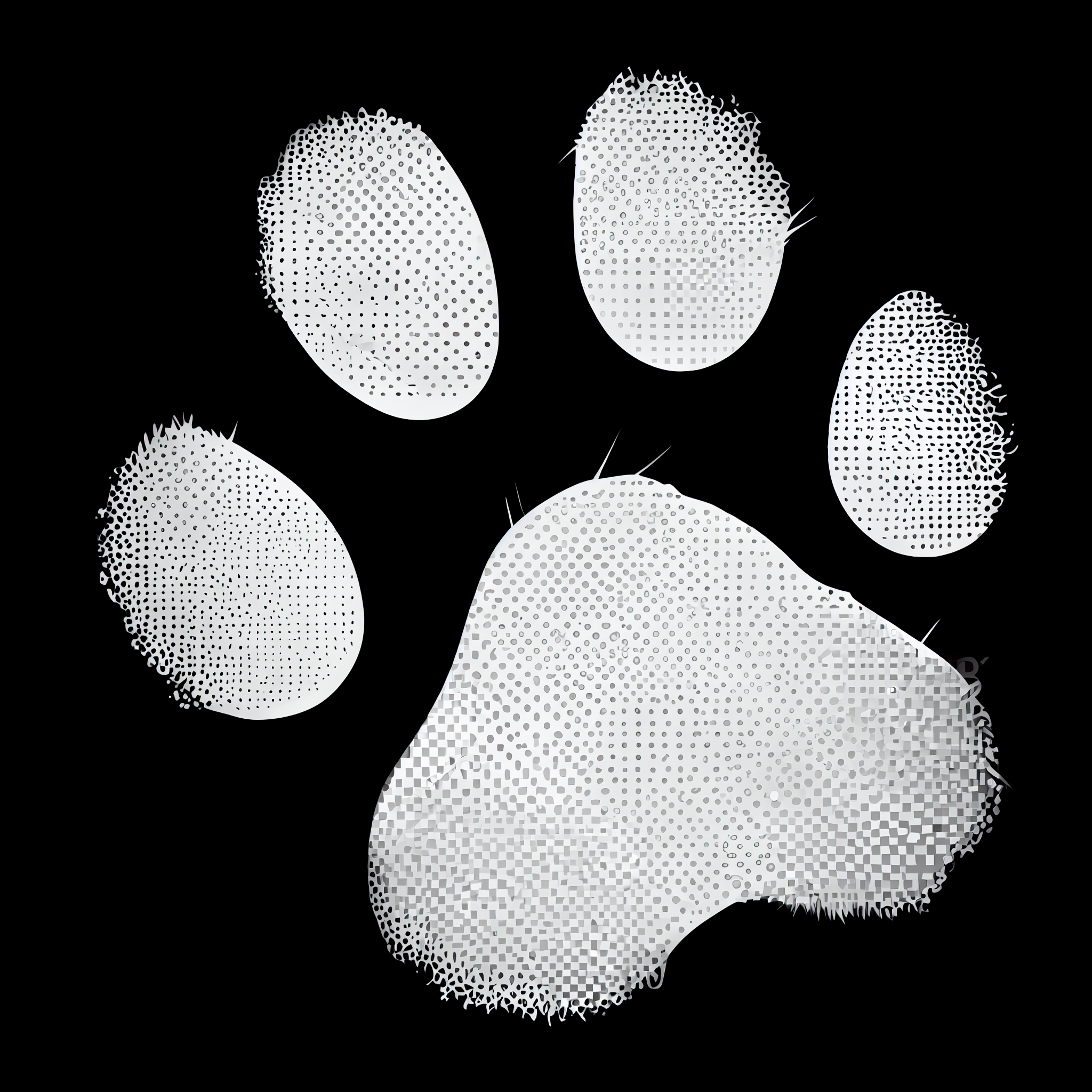 dog paw prints clipart