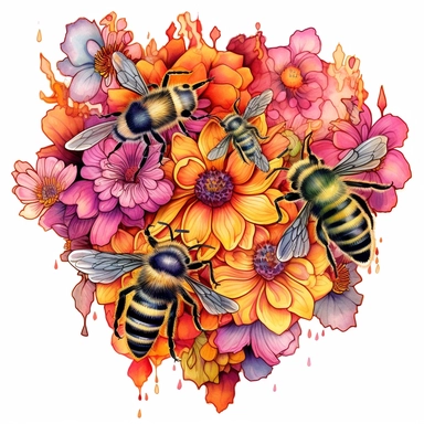 honey bee designs cliparts, artistic, creative, intricate, detailed, beautiful, colorful, vibrant, lively, dynamic, charming, adorable, cute, realistic, fantasy, magical, natural, floral, outdoor, sunny, grassy, blooming flowers, buzzing bees, serene, peaceful, joyful, energetic, playful, whimsical, soft, gentle, cheerful, imaginative, digital, high-resolution, 3D, computer-generated, photorealistic, honey bee designs cliparts, wooden, night, materials, honey bee designs cliparts, iron, environm