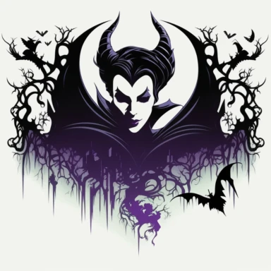 create clipart image of Maleficent with an empty background