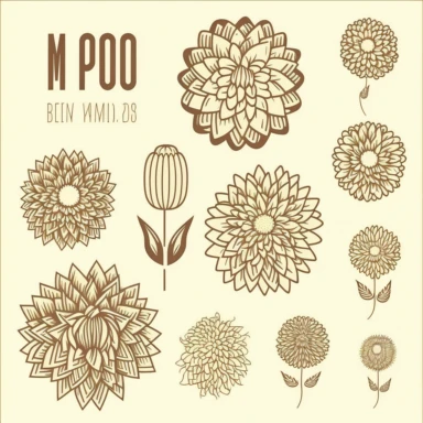 mums icon clipart set, vector, contour, isolated white background, 8k,