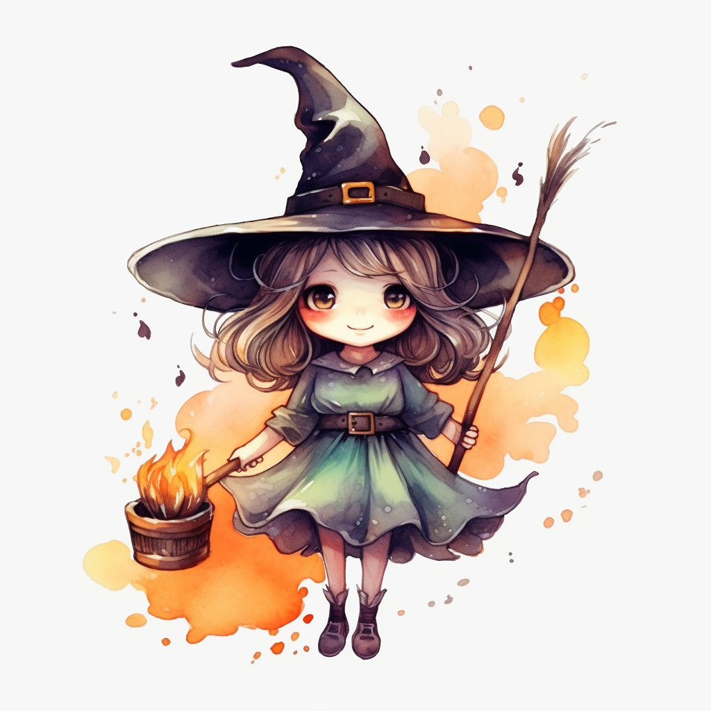 cartoon witch cliparts