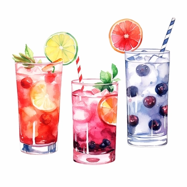 Cocktail Clipart, Water Color Cocktail Clipart Pack, Alcohol drinks Clipart , Cocktail illustrations, Digital Art Collection