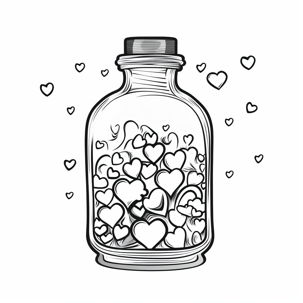 hearts line cliparts