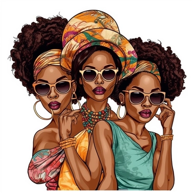 girls trip, ladies trip, divas melanin girlfriends sublimation design ladies getaway, best friends, soul sisters clipart png detailed focused--v 5