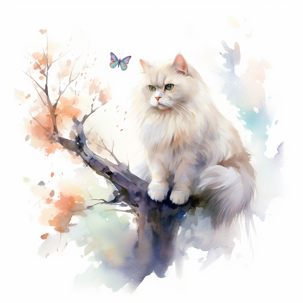 cat butterfly cliparts