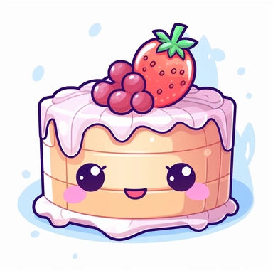kawaii, cake slice clipart, cake layers, white background, svg, eps